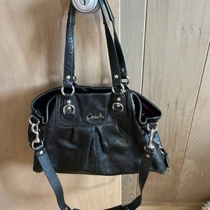 Coach Black Leather Large Purse